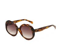 TYUVIVO Fashion Round Women Punk Sunglasses Retro Men Trending Gradient Frame Uv400(leopard)