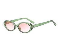TYUVIVO Fashion Small Oval Sunglasses Women Classic Vintage Men Glasses Uv400 Female(green pink)