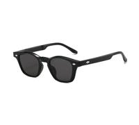 TYUVIVO Fashion Small Round Sunglasses Women Retro Clear Ocean Lens Uv400 Men(black)