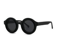 TYUVIVO Fashion Vintage Round Sunglasses Women for Men Punk Luxury Classic Steampunk Uv400(Black Black)