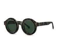 TYUVIVO Fashion Vintage Round Sunglasses Women for Men Punk Luxury Classic Steampunk Uv400(Military Green)