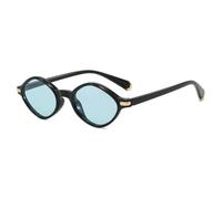 TYUVIVO Irregular Small Frame Women Sunglasses Luxury Retro Men Uv400(black blue)