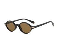 TYUVIVO Irregular Small Frame Women Sunglasses Luxury Retro Men Uv400(coffee brown)
