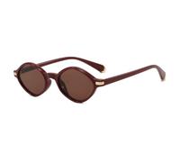 TYUVIVO Irregular Small Frame Women Sunglasses Luxury Retro Men Uv400(red)