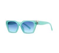 TYUVIVO Ladies Vintage Luxury Sunglasses Women for Men Trend Big Frame Punk Fashion Cat Eye(Blue Blue)