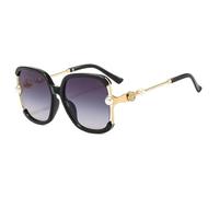 TYUVIVO Luxury Big Frame Sunglasses Women Fashion Vintage Travel Pearl Oversized for Female(Black Gray)