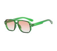 TYUVIVO Luxury Big Frame Sunglasses Women for Men Vintage Punk Rivet Popular Outdoor Uv400(Green Pink)