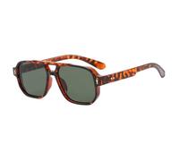 TYUVIVO Luxury Big Frame Sunglasses Women for Men Vintage Punk Rivet Popular Outdoor Uv400(Leopard G15)