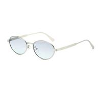 TYUVIVO Luxury Gradient Oval Women Sunglasses Personality Frame Punk Men Versatile Uv400(silvery grey blue)