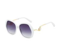 TYUVIVO Luxury Leopard Gradient Oval Women Sunglasses Pearl Men Uv400(white grey)