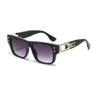 TYUVIVO Luxury Leopard Gradient Women Sunglasses Retro Hollow Frame Men Uv400(black grey)