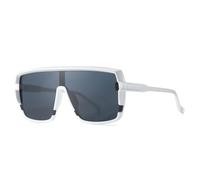 TYUVIVO Luxury Oversized One Piece Sunglasses Women for Men Trending Vintage Fashion(White Black)