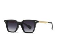 TYUVIVO Men's Glasses Retro Double-sorghum Frame Sunglasses(Gradient Gray)