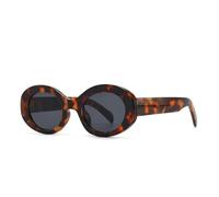 TYUVIVO Oval Narrow Sunglasses Street Style Charming(MULTI)