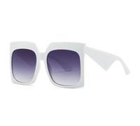 TYUVIVO Oversized Big Frame Sunglasses Women for Men Luxury Vintage Sunglasses Popular Punk Uv400(White Gray)