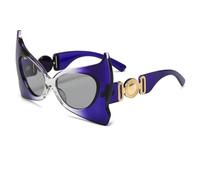 TYUVIVO Oversized Cat Eye Sunglasses Women Party Vintage Punk Glasses Uv400(purple)