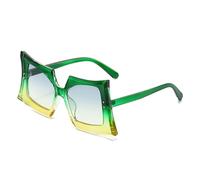 TYUVIVO Oversized Cat Eye Sunglasses Women Party Vintage Punk Uv400(green)