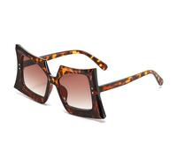 TYUVIVO Oversized Cat Eye Sunglasses Women Party Vintage Punk Uv400(leopard)