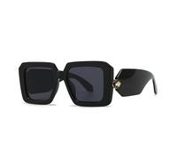 TYUVIVO Oversized Sunglasses Women for Female Luxury Vintage Popular Punk(Black Black)