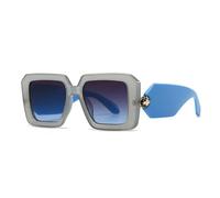 TYUVIVO Oversized Sunglasses Women for Female Luxury Vintage Popular Punk(Gray Gray Blue)