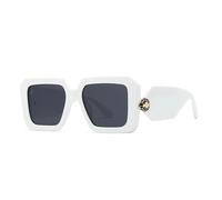 TYUVIVO Oversized Sunglasses Women for Female Luxury Vintage Popular Punk(White Black)