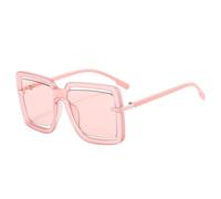 TYUVIVO Oversized Sunglasses Women Hollowed-out Boundless Vintage Uv400 Men(pink)