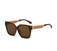 TYUVIVO Retro Candy Colors Gradient Women Sunglasses Frame Men Uv400(leopard brown)