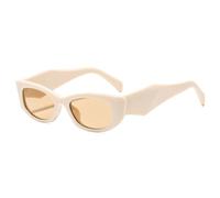 TYUVIVO Retro Cat Eye Women Sunglasses Personality Irregular Frame Versatile Men Uv400(beige)