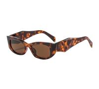 TYUVIVO Retro Cat Eye Women Sunglasses Personality Irregular Frame Versatile Men Uv400(leopard)