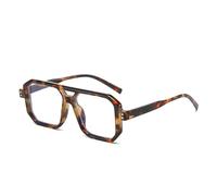 TYUVIVO Retro Double Bridges Square Men Punk Sunglasses Fashion Clear Gradient Shades UV400 Women Sun Glasses,One size,Black gray gradient