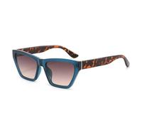 TYUVIVO Retro Gradient Cat Eye Women Sunglasses Leopard Print Frame Men Uv400(blue)
