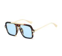 TYUVIVO Retro Gradient Men Women Sunglasses Luxury Shades Men Glasses Uv400(leopard blue)