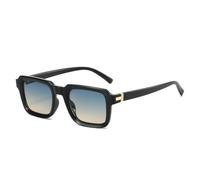 TYUVIVO Retro Gradient Women Sunglasses Luxury Frame Men Luxury(black blue yellow)