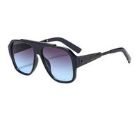 TYUVIVO Retro Gradient Women Sunglasses Luxury Rivet Thick Frame Men Uv400(grey blue)