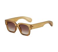TYUVIVO Retro Irregular Color Matching Women Sunglasses Personality Leopard Men Uv400(brown)