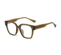 TYUVIVO Retro Large Frame Leopard Anti Blue Light Glasses Unisex Casual(green)