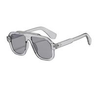 TYUVIVO Retro Leopard Frame Women Sunglasses Luxury Rivet Frame Punk Men Uv400(light grey)