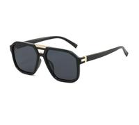 TYUVIVO Retro Leopard Print Gradient Women Sunglasses Contrast Color Irregular Men Uv400(black)