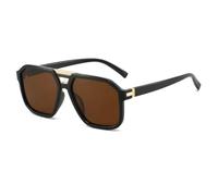 TYUVIVO Retro Leopard Print Gradient Women Sunglasses Contrast Color Irregular Men Uv400(black tea)