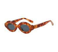 TYUVIVO Retro Oval Women Sunglasses Personalized Versatile Trend Men Uv400(leopard)