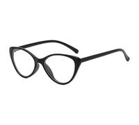 TYUVIVO Retro Simple Color Matching Frame Anti Blue Light Cat Eye Unisex(matte black)