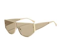 TYUVIVO Retro Thick Frame Gradient Women Sunglasses Personality Trend Men Uv400(light tea)