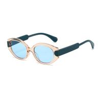 TYUVIVO Retro Tortoiseshell Gradient Cat Eye Women Sunglasses Luxury Frame Men Uv400(champagne blue)