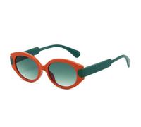 TYUVIVO Retro Tortoiseshell Gradient Cat Eye Women Sunglasses Luxury Frame Men Uv400(range green)