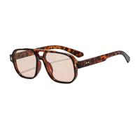 TYUVIVO Retro Women Sunglasses Luxury Leopard Versatile Trend Men Uv400(leopard tea)