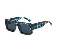TYUVIVO Retro Women Sunglasses Personality Men Versatile Uv400(blue leopard)