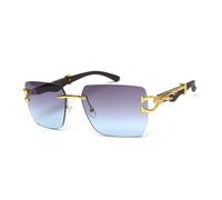 TYUVIVO Rimless Square Outdoor Sunglasses For ManGradient Leopard Frame Sun Glasses Woman Fashion Vintage Luxury Eyewear,C2,One size