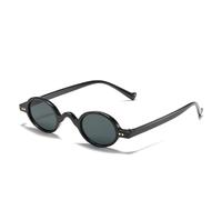 TYUVIVO Vintage Fashion Round Sunglasses Women Men Luxury Popular Small Frame Punk Travel(Black Black)