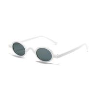 TYUVIVO Vintage Fashion Round Sunglasses Women Men Luxury Popular Small Frame Punk Travel(White Black)