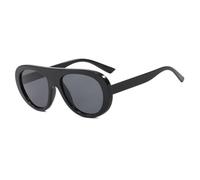 TYUVIVO Vintage Flat Top Sunglasses Women for Men Fashion Popular Luxury Punk Outdoor(Black Black)